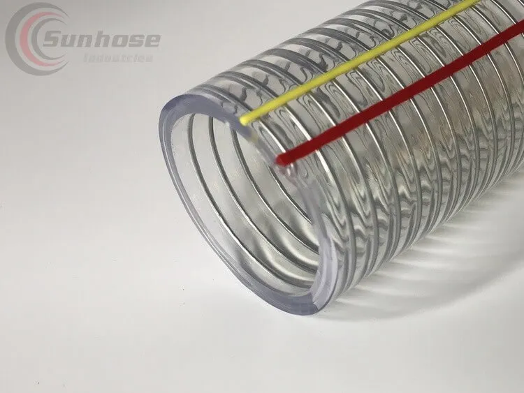 Transparenter PVC-Stahldrahtschlauch