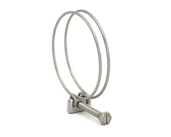 Double wire hose clamps