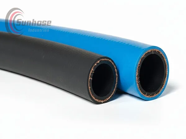 Blue black rubber hoses