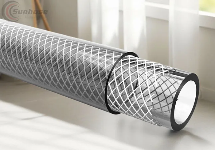 Clear braided PVC hose