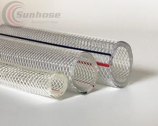 Clear flexible braided PVC hose