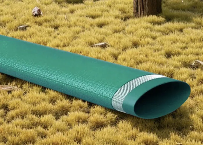 Green medium duty flat hose