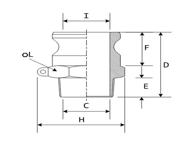 كاملوك PP نوع F dimensions