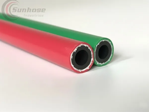 Red green twin welding hose
